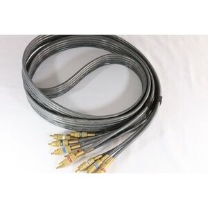 RCA 5 Connector Digital High Performance Component Audio Video Cable 9 Foot Gray